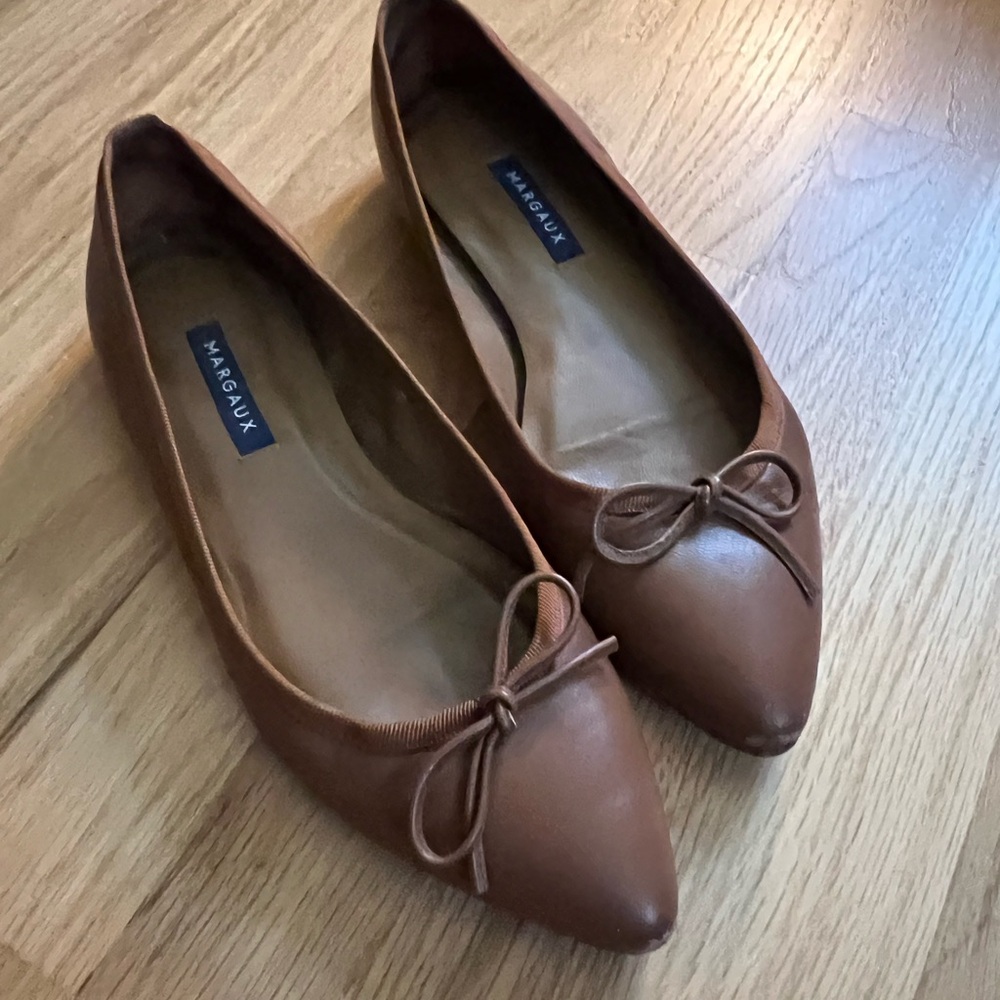 Margaux POINTE Brown Ballet Flats with Bow